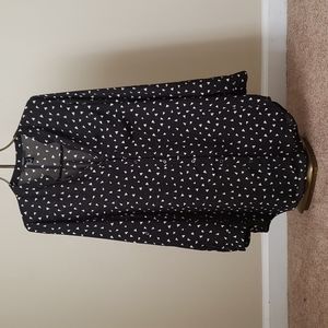 FOREVER 21 Blouse Black Sheer Size Small